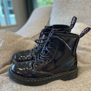 Dr. Martens 1460 Boots in Purple Sparkle Rays Boots - Kid’s/Girl’s Size 1 - EUC!